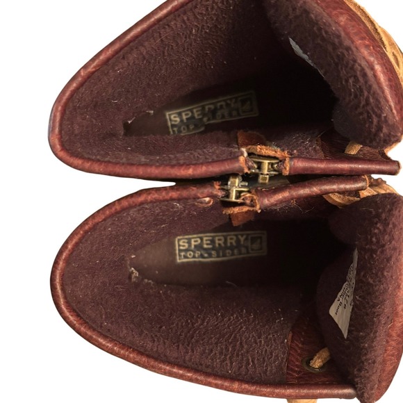 Sperry Top Sider‎ Waterproof Duck Boot Women's Size 7.5 Leather Rubber Brown - Picture 5 of 7